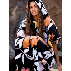2022 Roxy Women's Stay Magic Robe  Langer / Poncho Erjaa03976 - Anthracite / Island Vibes